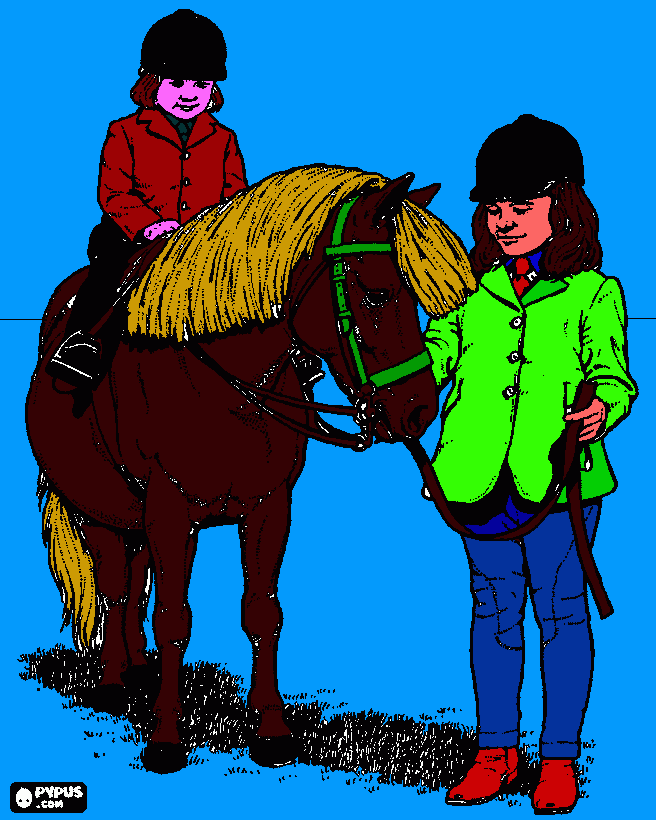 manuelita con sofi para colorear