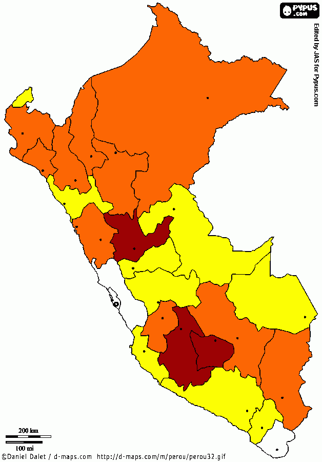 mapa ANALFABETISMO para colorear