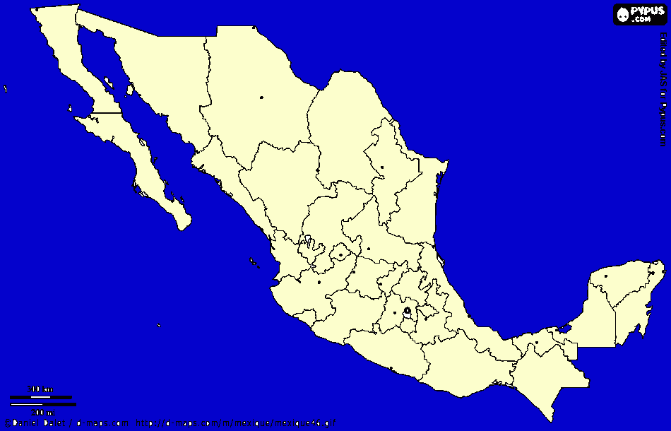 mapa antes de sedesol para colorear