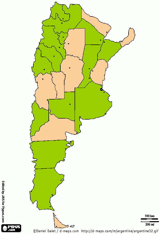 MAPA ARGE para colorear