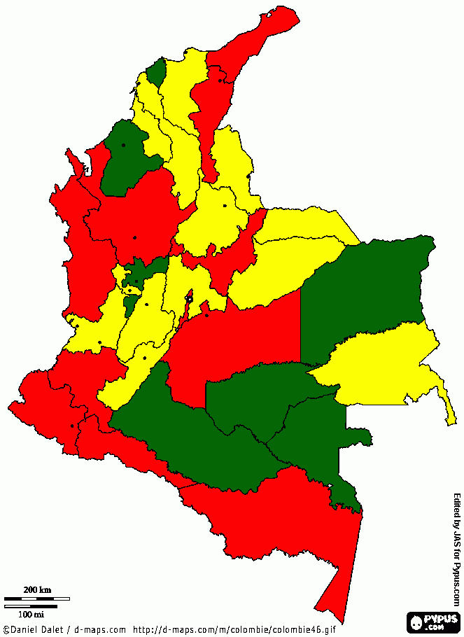 Mapa AT IRA - ETAS para colorear