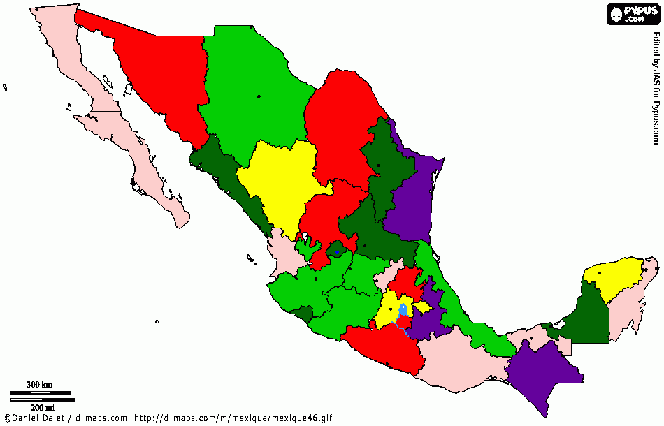 mapa color para colorear