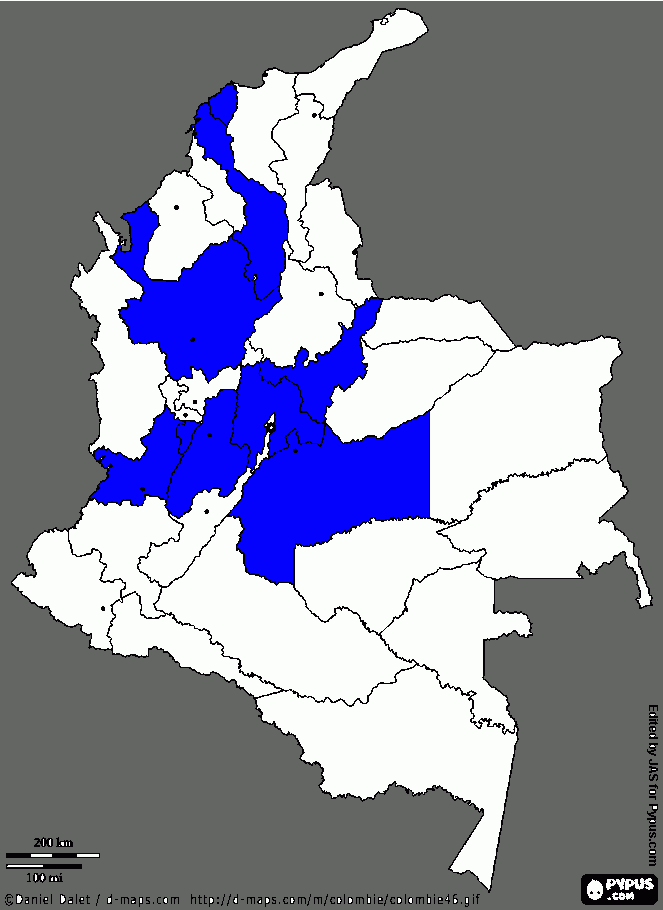 Mapa Colsubsidio para colorear