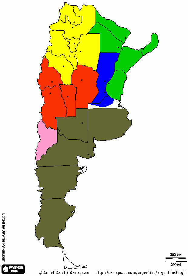 mapa con zonas de vendedores para colorear