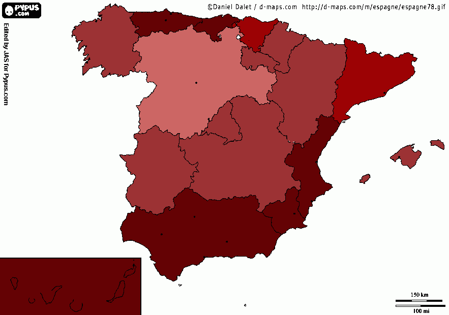 mapa coropletes  para colorear