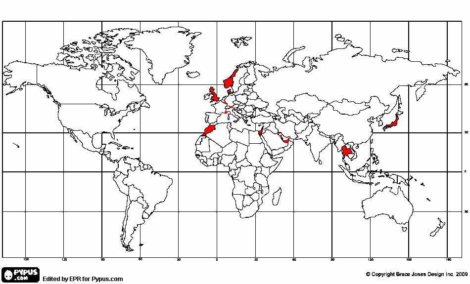 Mapa de la monarquia constitucional para colorear