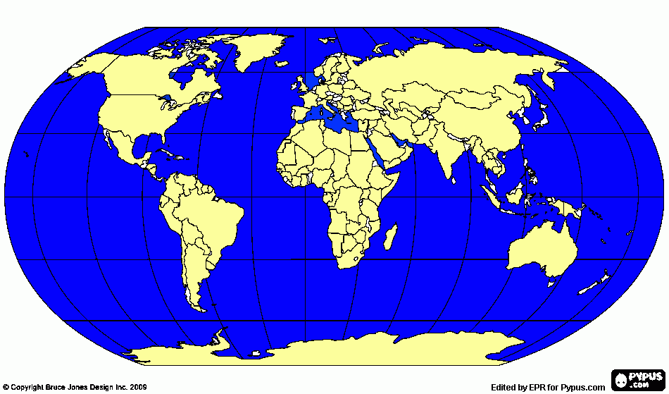 mapa de robinson para colorear