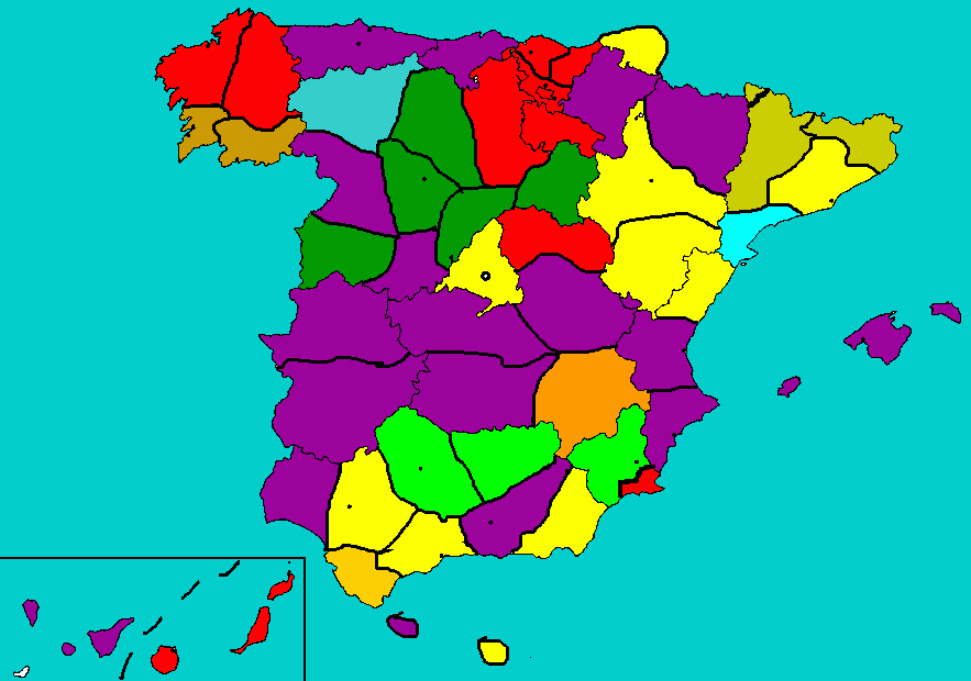 Mapa Diputaciones final para colorear