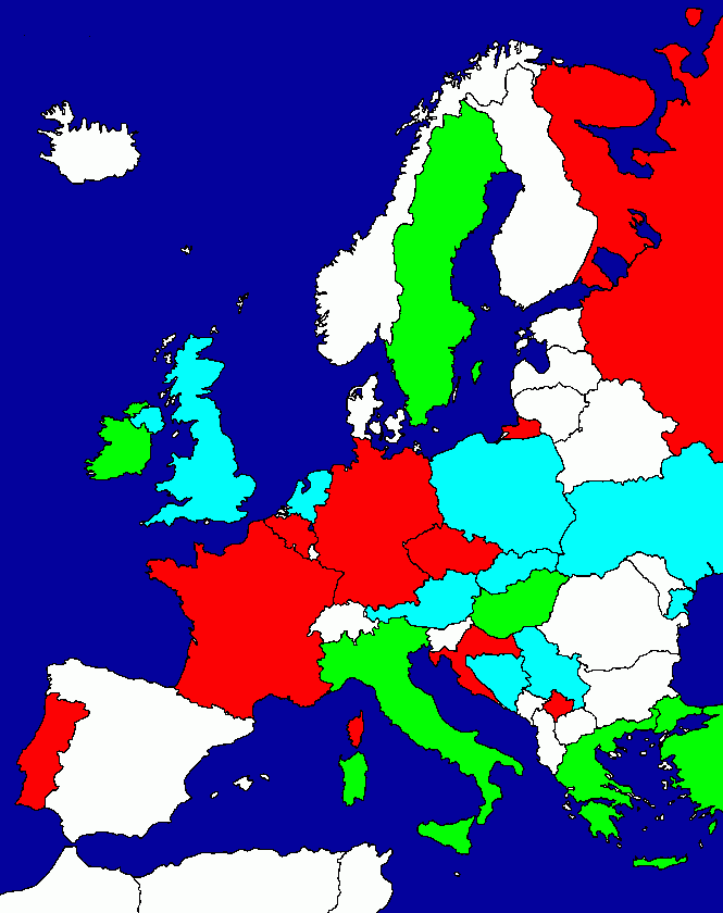 Mapa e Europa Libro para colorear