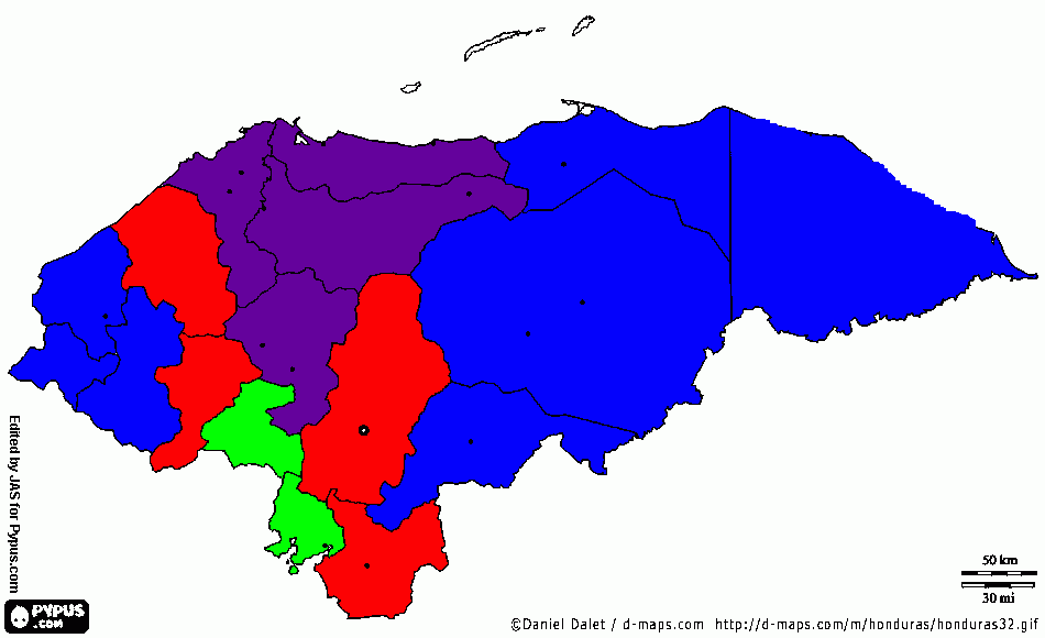 Mapa De Honduras Para Colorear Colorea Tus Dibujos Kulturaupice 1956