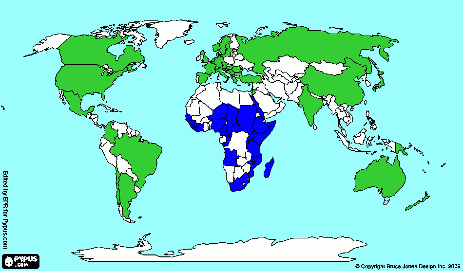 mapa human y green  para colorear