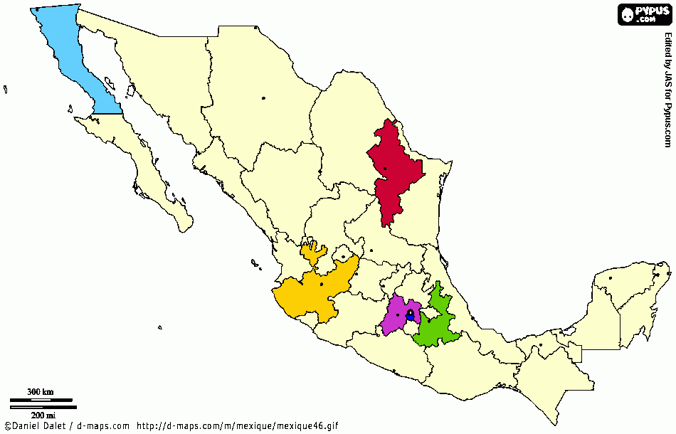 mapa iluminado para colorear