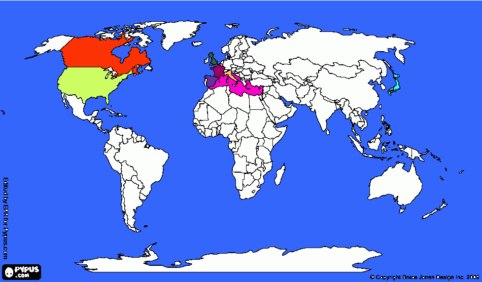 mapa importaciones para colorear