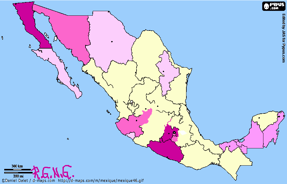 mapa indice criminalidad para colorear