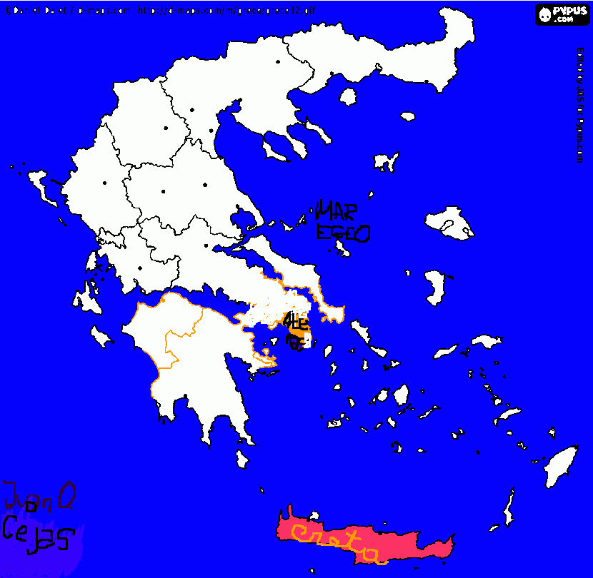 Mapa Juan para colorear