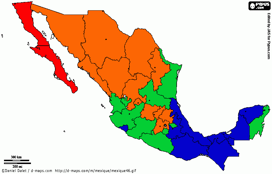 Mapa Lluvias 1 para colorear