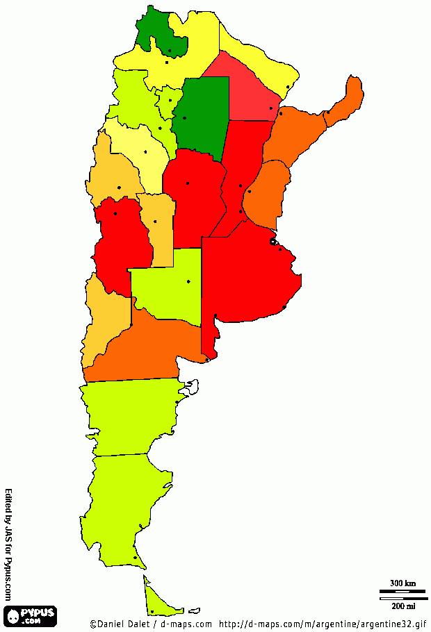 mapa pais para colorear