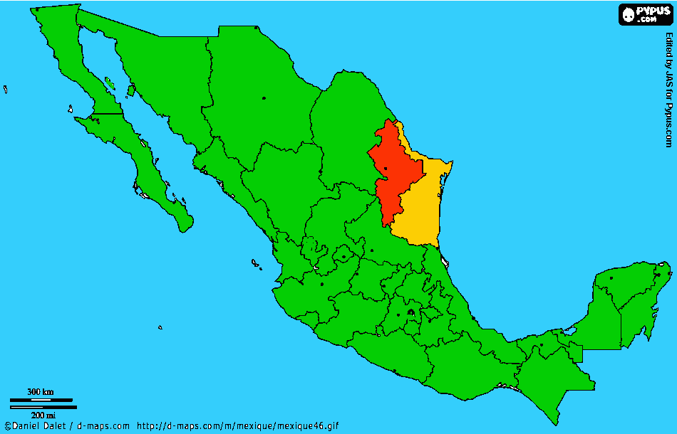 mapa sector III para colorear