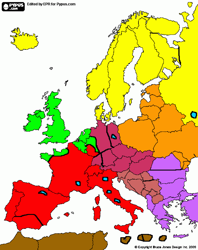 Mapas nuevos parlamentos para colorear