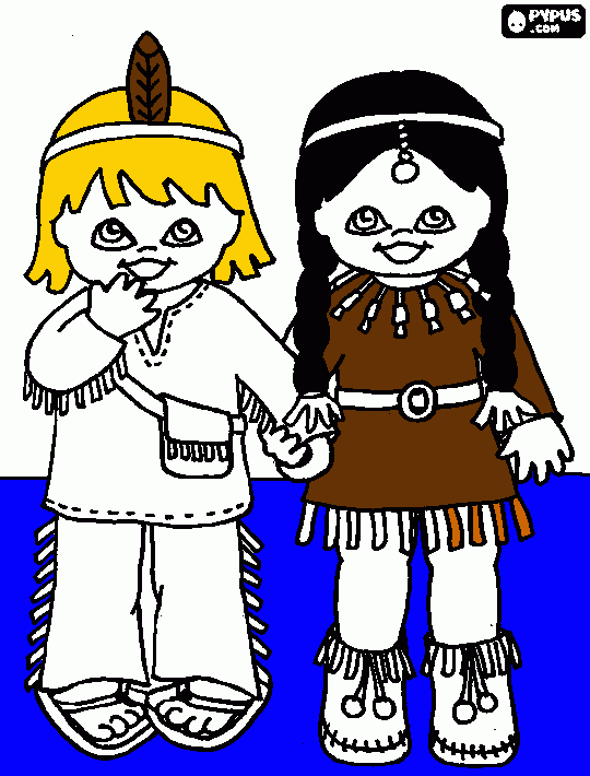 mapuche para colorear