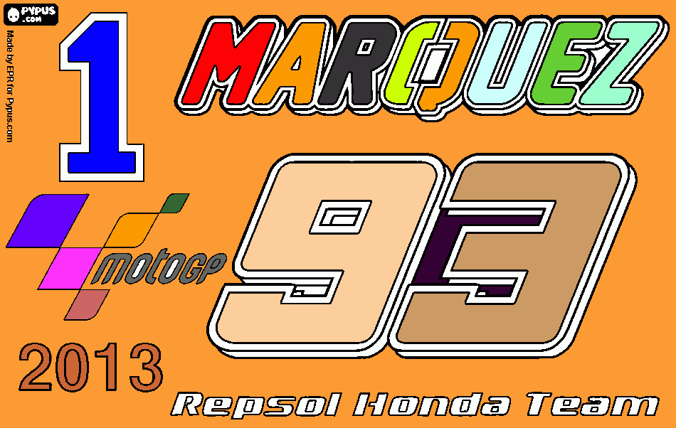 MARC MARQUEZ para colorear