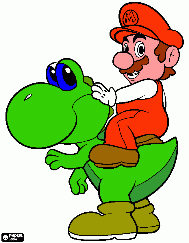 mario bros para colorear