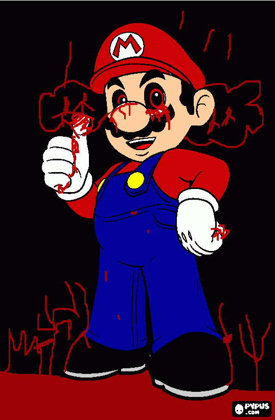 mario exe coloring pages