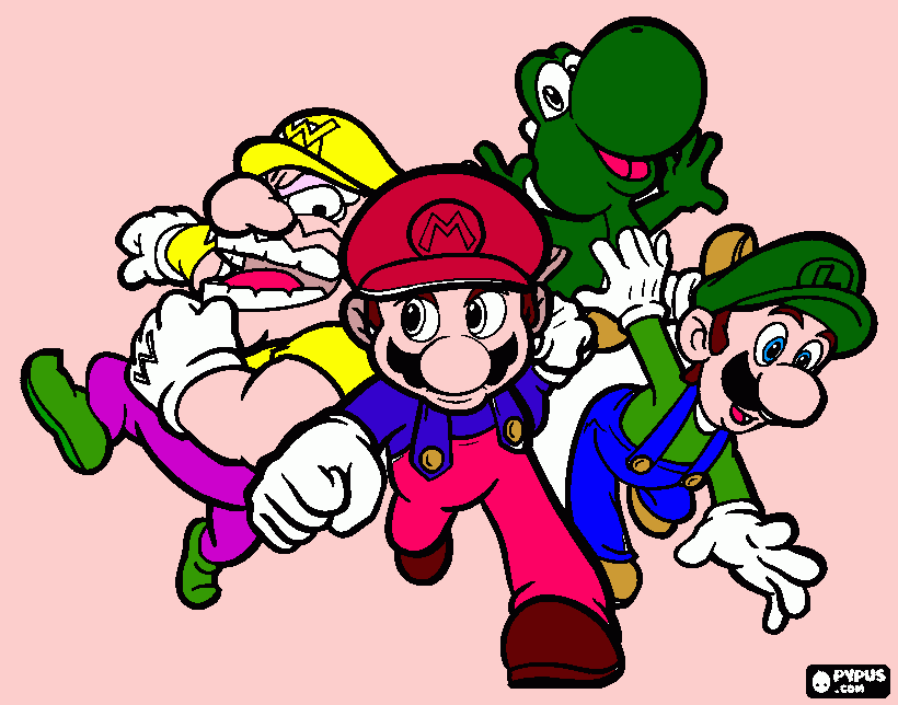 mario land para colorear