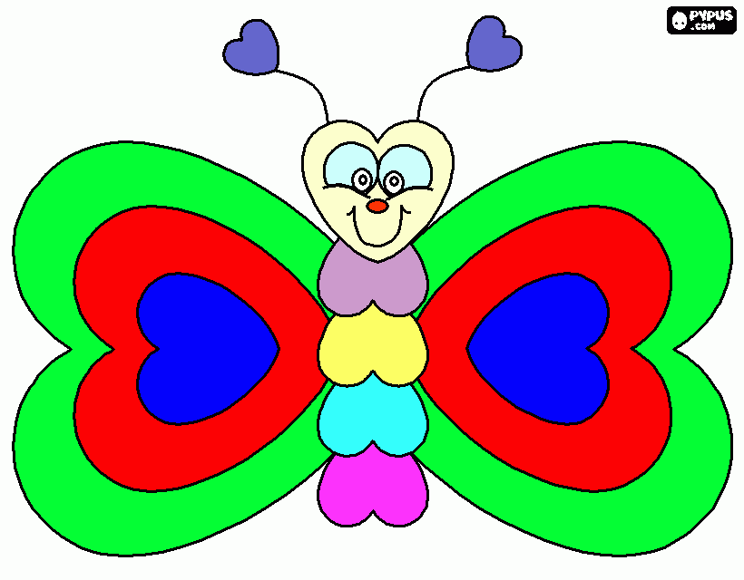 mariposa fea para colorear