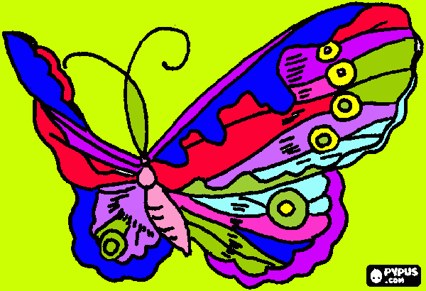 mariposa voladora para colorear