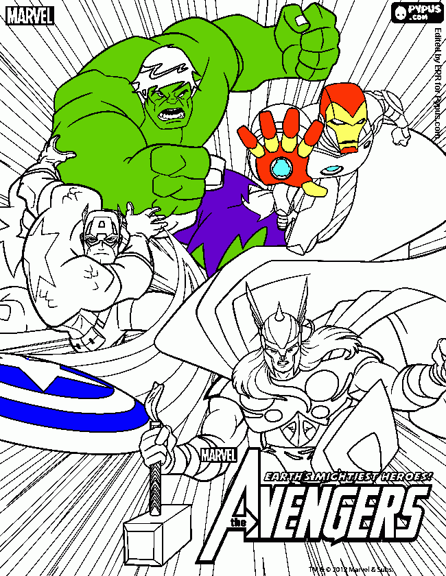 MARVEL Avengers para colorear