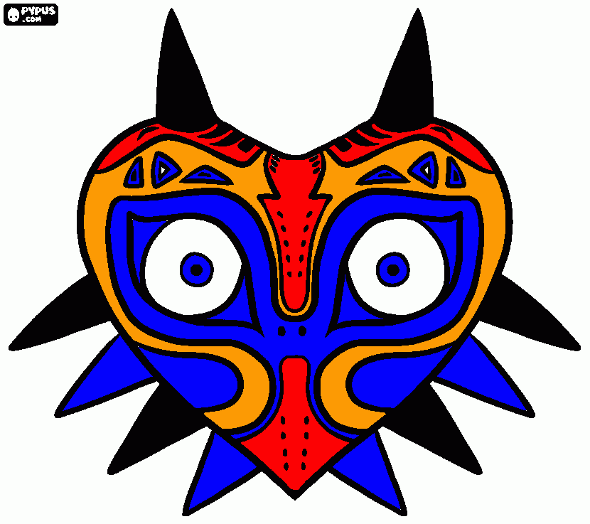 mascara de majora para colorear