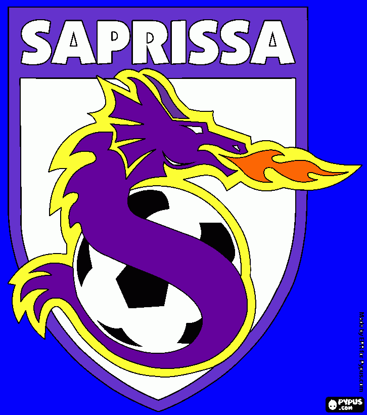 Mascota del saprissa para colorear