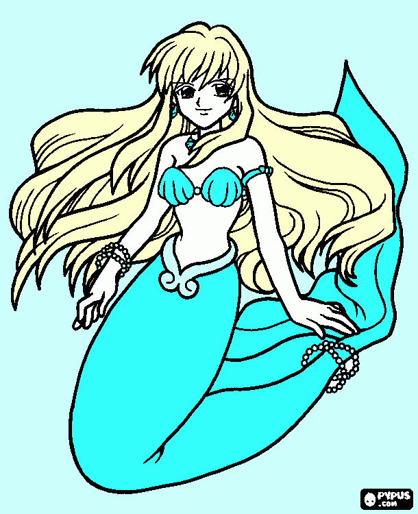 Maya (sirena (Rina)) para colorear