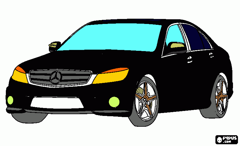 Mercedes Benz clase c para colorear