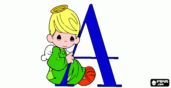 mi angel art. para colorear