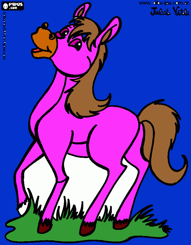 mi caballito mami para colorear