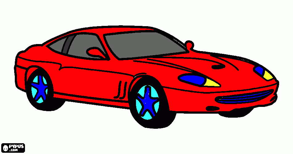 mi carro ferrari para colorear