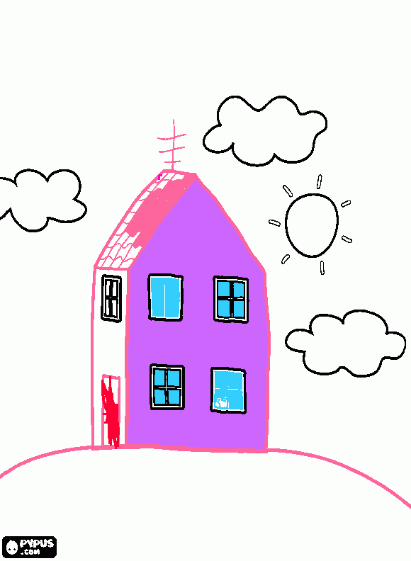 mi casa de pepa para colorear