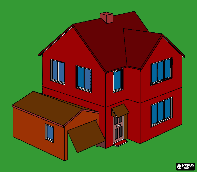 mi casa  para colorear