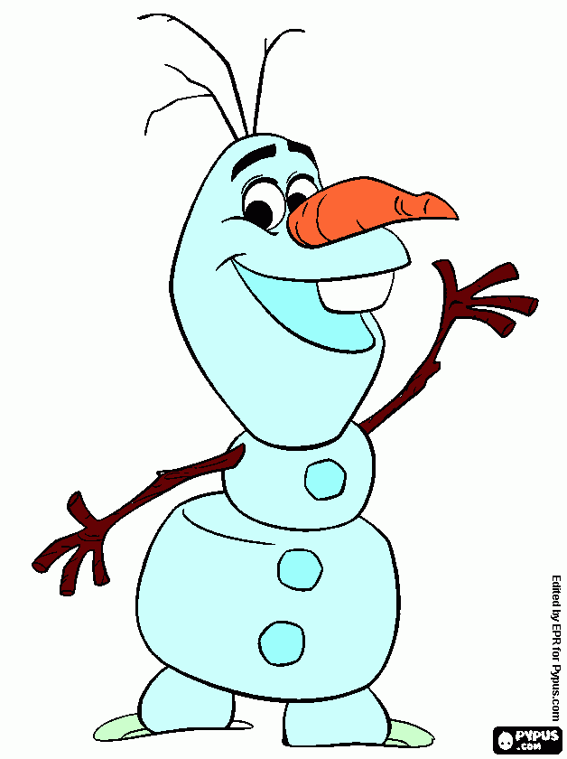 Mi dibujito de olaf para colorear