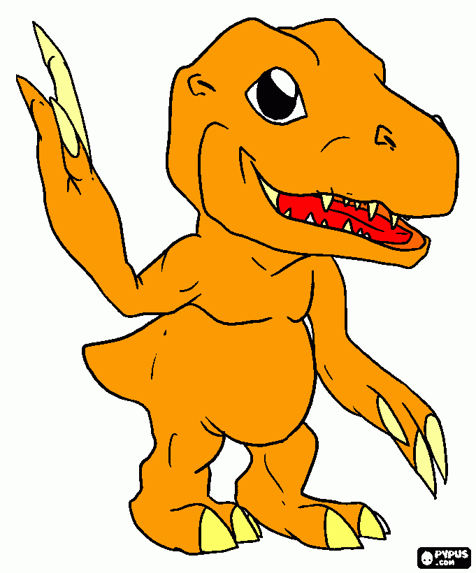 mi digimon preferido :) para colorear