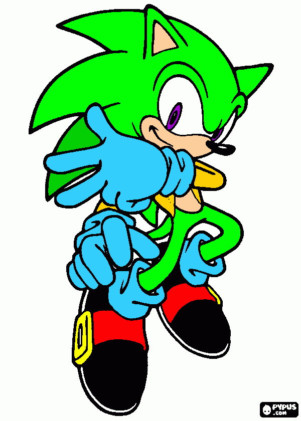 mi fan character de sonic para colorear