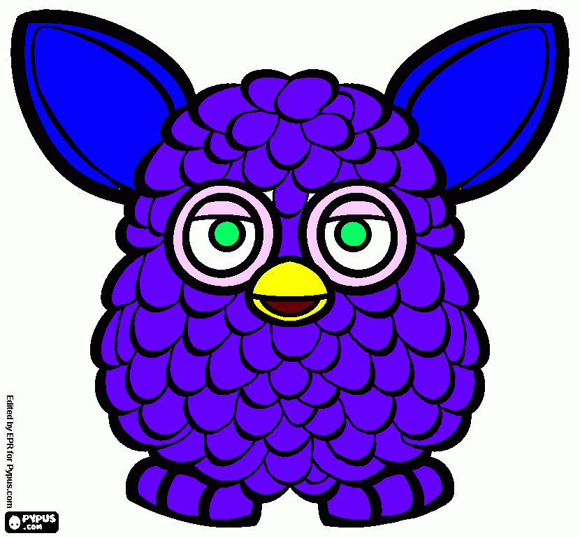 mi furby para colorear