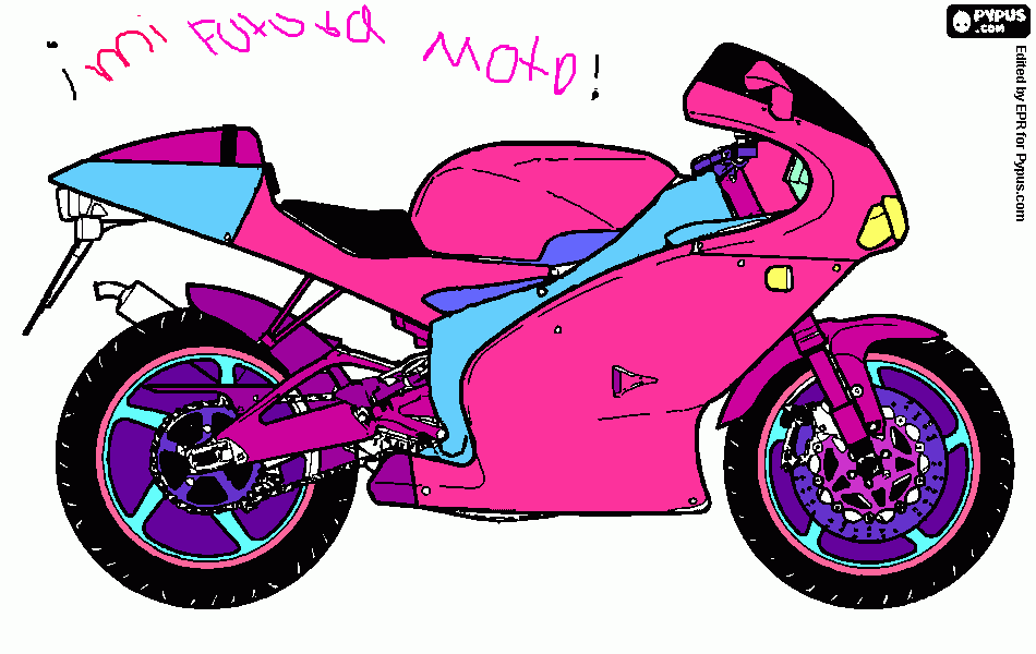 mi futura moto para colorear