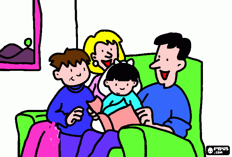 mi linda familia para colorear