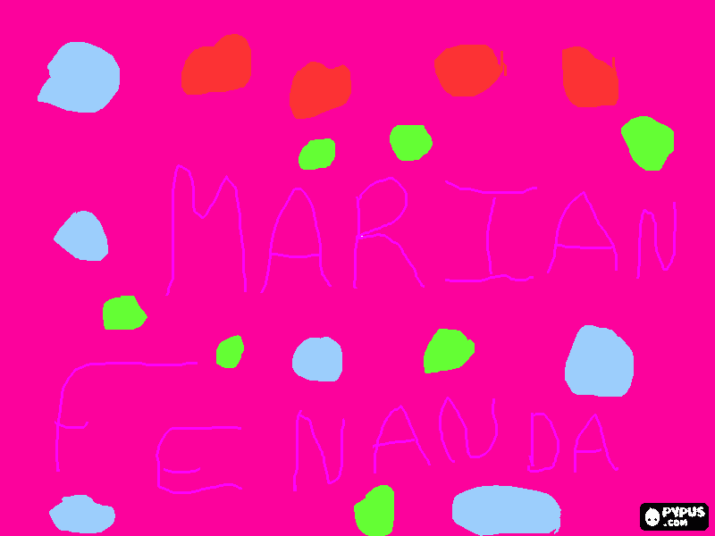 mi nombre con muchas manchas de colores  para colorear