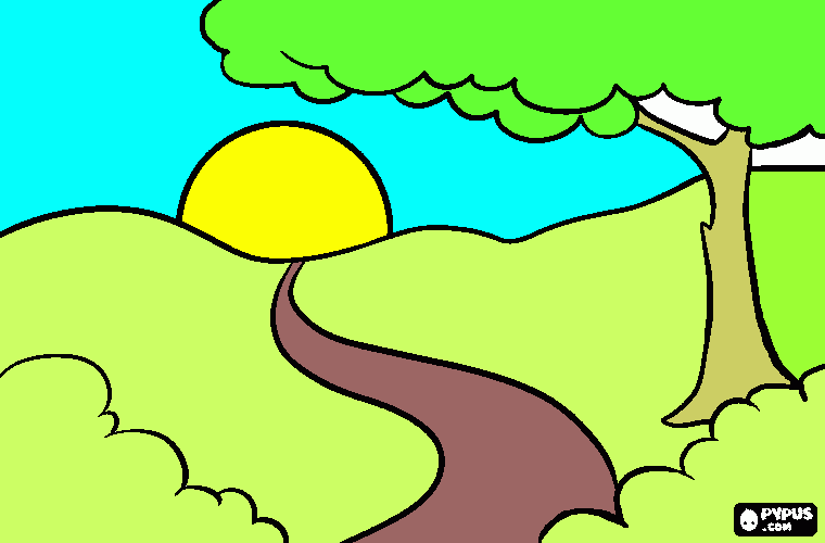 MI PAISAJE MÁS BONITO DEL MUNDO PARA PAPÁ para colorear