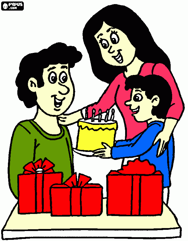 mi papa , mi mama   y yo para colorear