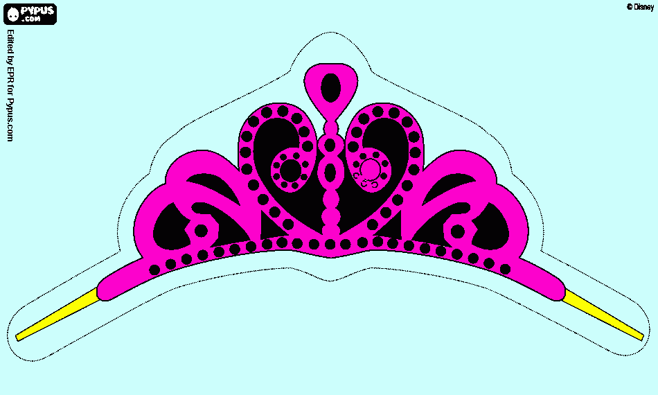 mi tiara para colorear